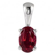 Stuller 14k White Gold Mozambique Garnet Pendant