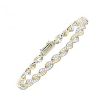 Gems One 14Kt White Yellow Gold Diamond (3Ctw) Bracelet