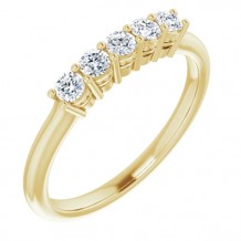 14K Yellow 2.5 mm Round 1/3 CTW Diamond Anniversary Band