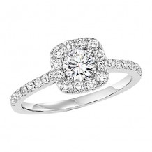 14k White Gold 1/2ct Diamond  Semi Mount Engagement Ring