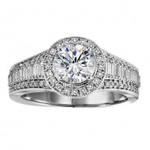 14k White Gold 5/8ct Diamond Semi Mount Engagement Ring