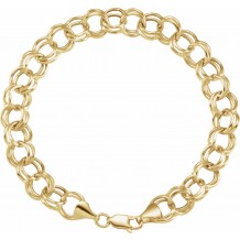 14K Yellow 5.7 mm Double Link Charm 7.25 Bracelet