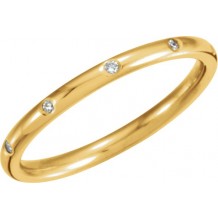 14K Yellow 1/10 CTW Diamond Eternity Band