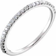 14K White 1/4 CTW Diamond Band