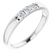 14K White 1/5 CTW Diamond French-Set Anniversary Band