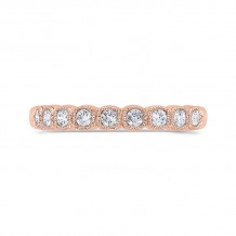 Shah Luxury Round Half-Eternity Diamond Wedding Band In 14K Rose Gold