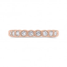 Shah Luxury Round Half-Eternity Diamond Wedding Band In 14K Rose Gold