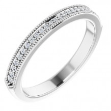 14K White 1/10 CTW Diamond Matching Band