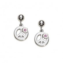 Sterling Silver Sapphire Peace earrings