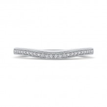 Shah Luxury 14K White Gold Round Diamond Half-Eternity Wedding Band