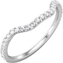 14K White 1/3 CTW Diamond Band