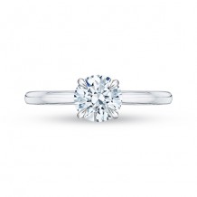 Shah Luxury 18k Two-Tone Gold Carizza Semi Mount Engagement Ring to fit Round Center