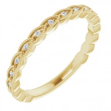 14K Yellow .08 CTW Diamond Anniversary Band