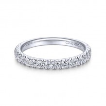 Gabriel & Co. 14k White Gold Contemporary Anniversary Wedding Band