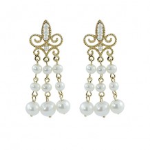 Imperial Pearl 14K Yellow Gold Freshwater Pearl Earrings