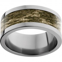 Titanium Flat Band with Mossy Oak Bottomland Inlay