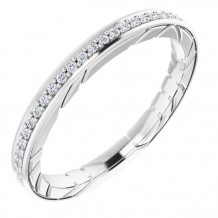 14K White 1/8 CTW Diamond Anniversary Band