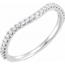 14K White 1/5 CTW Diamond Matching Band