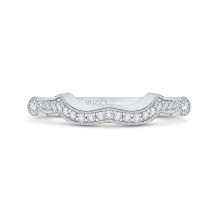 Shah Luxury 14K White Gold Round Diamond Wedding Band