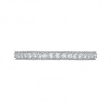 Shah Luxury 14K White Gold Round Diamond Eternity Wedding Band