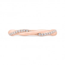 Shah Luxury 14K Rose Gold Diamond Wedding Band