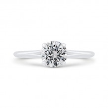 Shah Luxury 14K White Gold Solitaire Engagement Ring (Semi-Mount)