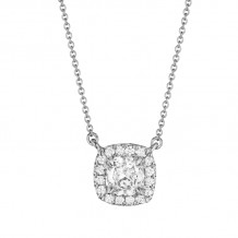 Henri Daussi 14k White Gold Diamond Pendant