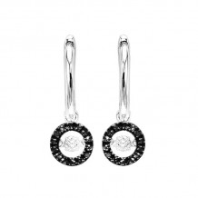 Gems One 14KT White Gold & Diamond Rhythm Of Love Fashion Earrings  - 1/5 ctw