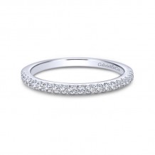 Gabriel & Co. 14k White Gold Contemporary Anniversary Wedding Band