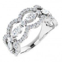 Platinum 1 1/3 CTW Diamond Anniversary Band