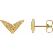 14K Yellow Sculptural-Inspired Earrings