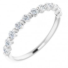 14K White 1/3 CTW Diamond Anniversary Band