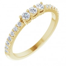 14K Yellow 1/3 CTW Diamond Anniversary Band