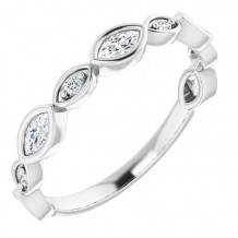 14K White 3/8 CTW Diamond Anniversary Band