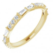 14K Yellow 3/8 CTW Diamond French-Set Anniversary Band