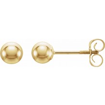 14K Yellow 3 mm Ball Stud Earrings