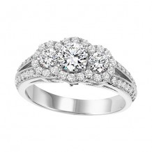 14k White Gold 1ct Diamond  Semi Mount Engagement Ring