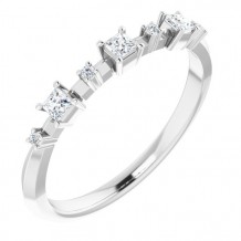 14K White 1/6 CTW Diamond Anniversary Band