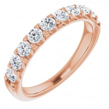 14K Rose 3/4 CTW Diamond Anniversary Band