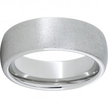 Serinium Domed Band with a Stone Finish