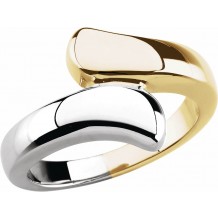 14K Yellow/White Bypass Ring