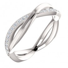 14k White Gold Stuller Diamond Infinity Ring