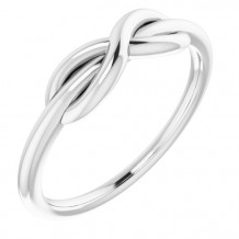 14K White Infinity-Style Ring