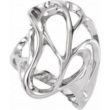14K White Metal Fashion Ring