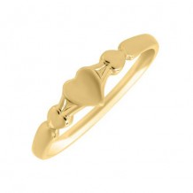 14K Yellow Gold Heart Baby's Ring