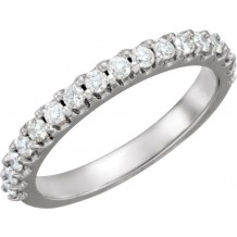 14K White 1/2 CTW Diamond Band