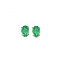 Gems One 14Kt White Gold Emerald (7/8 Ctw) Earring