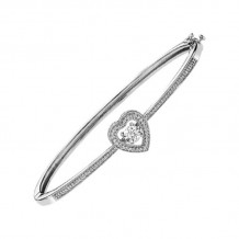 Gems One Silver (SLV 995) Diamond Rhythm Of Love Bangle   - 1/4 ctw