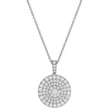 Henri Daussi 14k White Gold Diamond Pendant