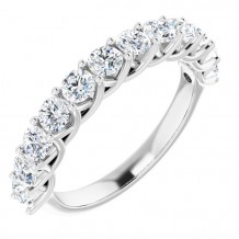 14K White 1 1/8 CTW Diamond Anniversary Band